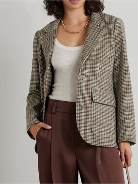 Alex Mill NEW Eleanor Houndstooth Wool Blazer SIZE M
